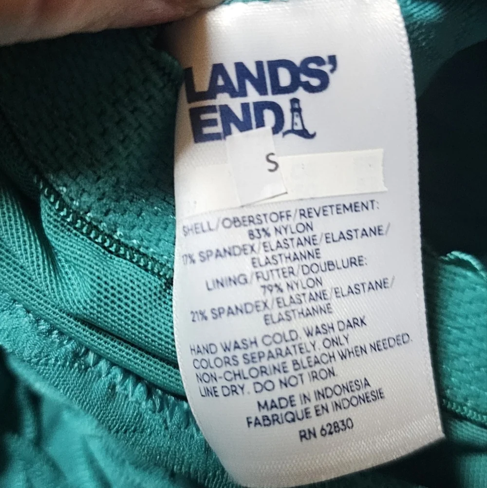 Lands' End Tankini Top Square Neck Textured Women's Swim NWT Small